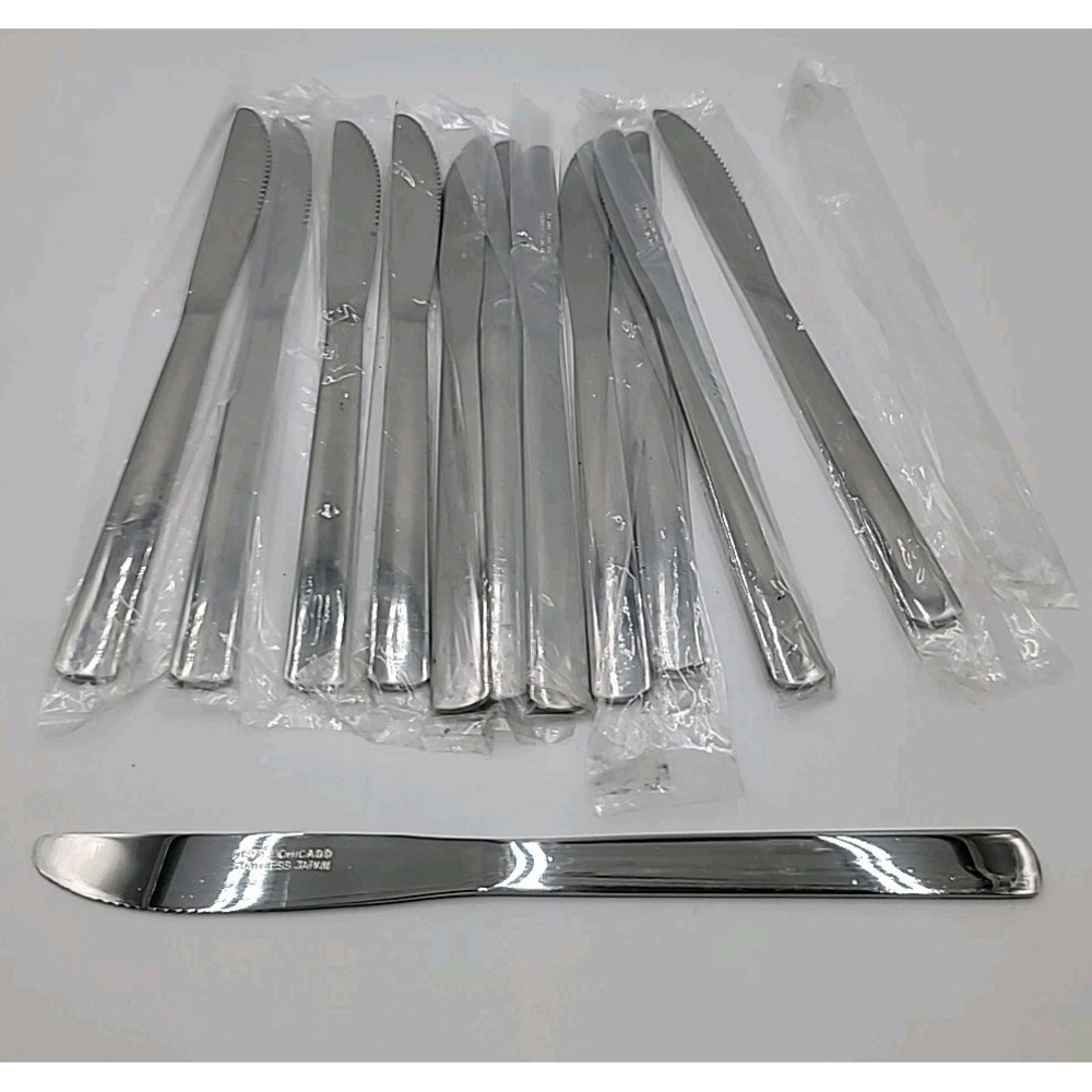 12 NEW Royal Chicago Windsor Stainless Dinner Knife Restaurant Quality Flatware